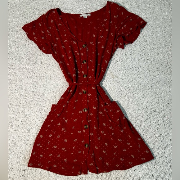 American Eagle Outfitters Dresses & Skirts - 90s Y2K American Eagle Floral Button Down Dress Size S
